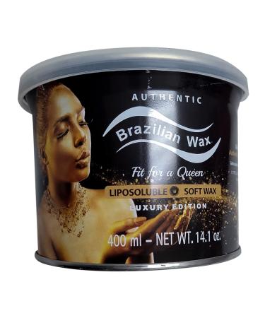 Authentic Brazilian Wax by Andreia Soft Wax - Cruelty Free Soft Wax for Hair Removal w/Liposoluble Brazilian Original Formulation - Ready to Use Wax 14 oz. Container - Ideal for All Skin Types
