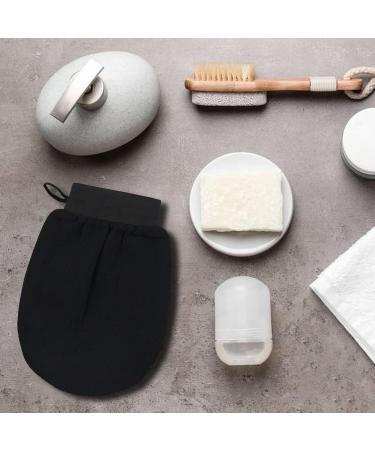 4 Pieces Black Deep Body Peeling Gloves - Dead Skin Remover for Men & Women | Exfoliating Shower Gloves - Buy Online on GoSupps.com