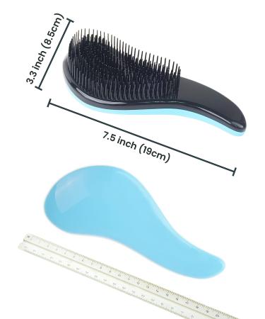 Detangler Brush Set - 3 Pcs for No Pain Detangling, Curly Hair, Women, Men & Kids - Buy Online on GoSupps.com