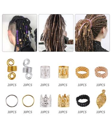 200 Pcs Aluminum Hair Coils & Dreadlocks Accessories | Braids Jewelry & Cuffs | Pearl Pendant Clips for Hair Decoration - Buy Online on GoSupps.com