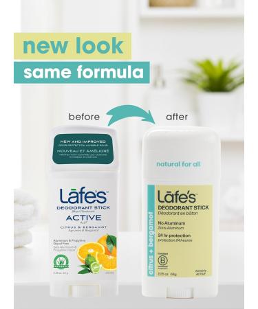 Lafe's Natural Deodorant | 2.25oz Aluminum Free Natural Deodorant Stick for Women & Men | Paraben & Baking Soda Free with 24-Hour Protection (Citrus & Bergamot/Extra Strength 2.25 Ounce (3-Pack)) 3 Count (Pack of 1) - Buy Online on GoSupps.com
