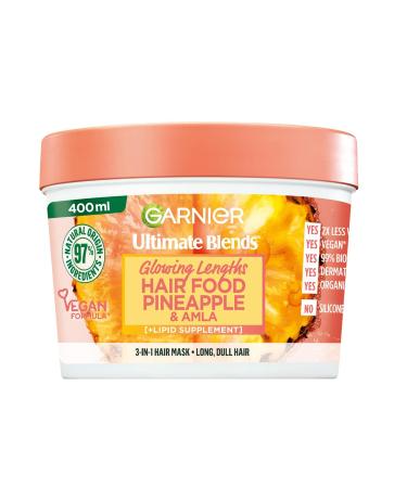 Garnier Ultimate Blends Glowing Lengths Pineapple & Amla Hair Food 3-in-1 Hair Mask Treatment 400ml
