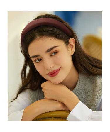 ACO-UINT 5 Pack Sponge Padded Headbands for Women - Fashionable Plain Head Bands Hair Accessories - Buy Online on GoSupps.com
