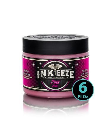 INK-EEZE Pink Tattoo Ointment for Artists and Aftercare, Essential Oils, Vegan, Cruelty Free, Made in USA, Bubble Gum, 6oz