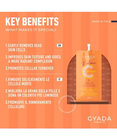 GYADA COSMETICS Radiance Face & Neck Peeling peeling for face and neck stimulates cell phone spare part contrast dark spots signs of aging and expression symptoms based on vitamin C 25 ml - Buy Online on GoSupps.com