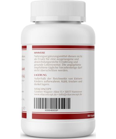 Vitaconcept I Maca Intensive 10000 mg Capsules - 20:1 Extract 180 Vegan Capsules Laboratory Tested Made in Germany - Highest Pharmaceutical Quality - Buy Online on GoSupps.com
