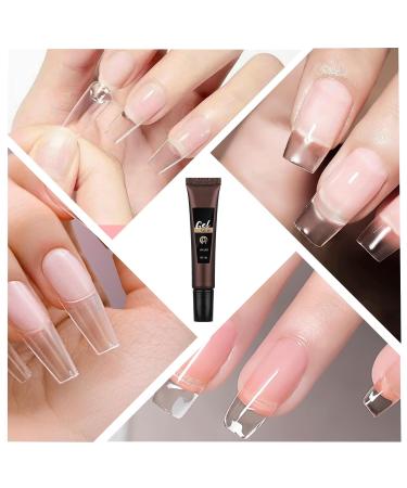 Gel Nail Tip Glue Gel Glue Nail Glue Base Gel Strong Glue Long-Lasting Soft Gel Glue Nail Tips Gel Extension Glue Gel Glue for Rhinestone Nails round mouth - Buy Online on GoSupps.com