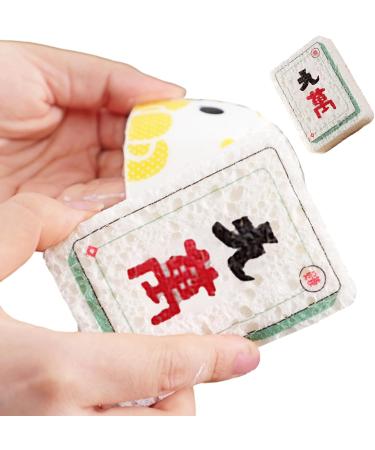 Dish Wash Sponge - Dishwasher Sponge Mahjong Design - Long-Lasting Wood Pulp Fiber Dishwasher Sponge for Kitchen Restaurants Canteens Dish Bowl Cleaning Aezon Ninety Thousand - Buy Online on GoSupps.com
