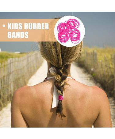 Frcolor Elastic Hair Ties - No Metal No Damage Ponytail Holders (Pack of 50) - Soft Pink Rubber Bands for All Hair Types - International Shipping Available - Buy Online on GoSupps.com