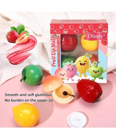 6 PCS Bee Lip Balm Lip Mask Furit Pot Strawberry & Apple & Lemon & Peach Moisturizing Honey Balm Lip Sleeping Mask Lip Mask Overnight for Reduce Fine Lines Repair Dry Cracked Lips - Buy Online on GoSupps.com