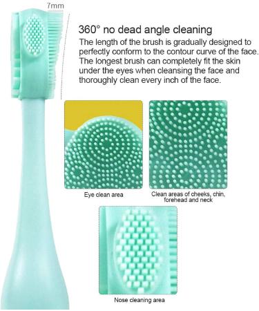 Double-Sided Silicone Facial Cleaning Brush for Pore Cleaning & Blackhead Removal - Ideal for All Skin Types - Buy Online on GoSupps.com