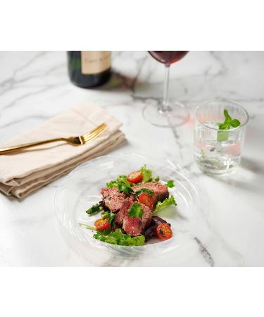 200 Pack Munfix 9 Inch Clear Plastic Plates - Disposable, Microwavable, Recyclable for BBQ, Party, Dinner, Travel & Events - Buy Online on GoSupps.com