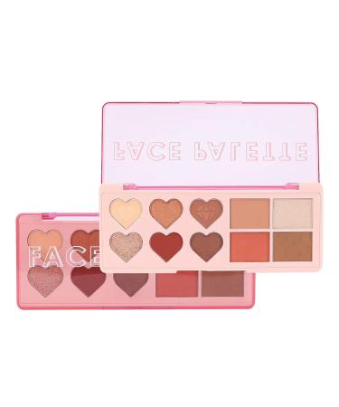 Buy Multi 4 in 1 Face Palette - Eyeshadow Blush Contouring & Highlighter | Red Brown Makeup Cosmetic Palette - International Shipping - Buy Online on GoSupps.com