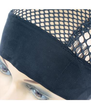 YANTAISIYU Black Crochet Wig Cap Headband with Adjustable Weaving Base - 1pc - Buy Online on GoSupps.com