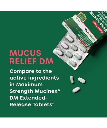 HealthCareAisle Guaifenesin & Dextromethorphan Extended Release Tablets - 1200 mg Mucus Relief & Cough Suppressant - 42 Count for Chest Congestion - Buy Online on GoSupps.com