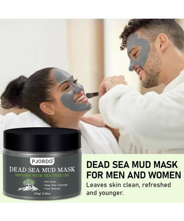 Dead Sea Mud Mask for Face & Body - Deep Cleansing Clay for Acne Oily Skin & Pore Minimizing - Natural Skin Care for Women & Men | 5.29oz/150g - Buy Online on GoSupps.com
