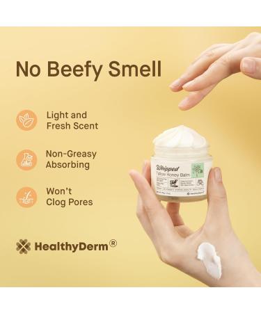 Beef Tallow Honey Balm for Skin: 100% Grass Fed Whipped Organic Moisturizer with Organic Raw Honey Jojoba Oil Vitamin E Natural Face and Body Care for Mature Dry or Sensitive Skin 2oz 2 Ounce (Pack of 1) - Buy Online on GoSupps.com