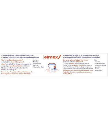 Buy Elmex Menthol-Free Toothpaste - Pack of 2 (2 x 75 ml) | International Shipping Available - Buy Online on GoSupps.com
