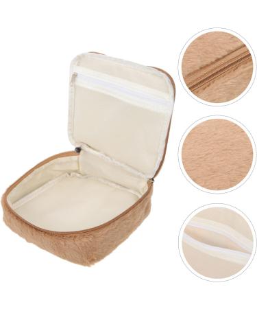 Coheali Large Capacity Coin & Cosmetic Storage Bag - Multifunctional Decorative Organizer for Menstrual Products - Portable Brown Design - Buy Online on GoSupps.com