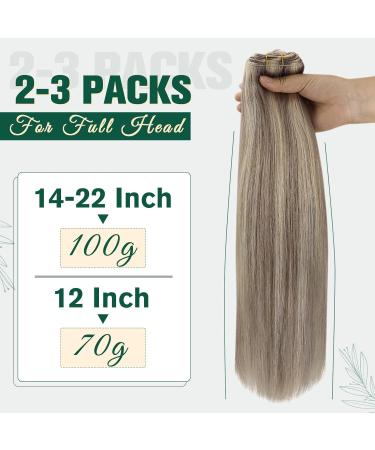 Runature 30cm Real Hair Extensions - Blond Highlighted Invisible Weft 70g Remy Human Hair #19AP60 - One Piece Easy Application - Buy Online on GoSupps.com