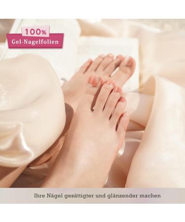 Danni & Toni Half-Hardened Gel Nail Films - Champagne Dreams | Dark Pink Gold Foil Pedicure Wraps | Nail Foil Stickers & Decals for Toenails - 37 Count - Buy Online on GoSupps.com