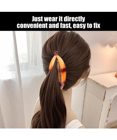 4 Pieces Fishtail Hair Clips Large Banana Hair Clips Stretchable Banana Hair Clips Colorful Hair Clips Ponytail Hair Clips Hair Accessories for Girls and Women - Buy Online on GoSupps.com