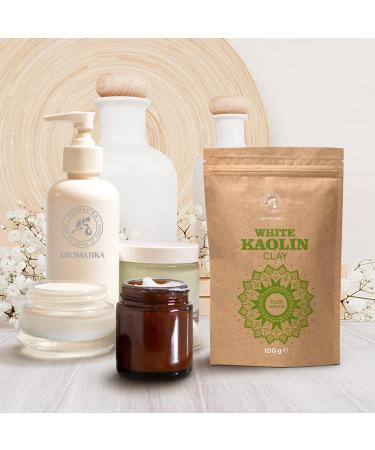 Kaolin White Tonerde Powder 100g - Chemical-Free Facial Cleanser & Cosmetic Clay for Masks Peeling Hair & Body Care - Buy Online on GoSupps.com