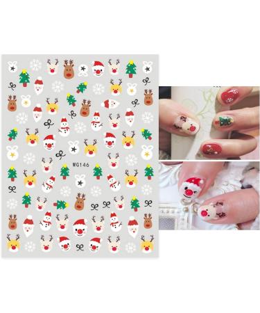 Christmas Nail Stickers 9 Sheets Self-Adhesive Nail Decal for Kids Cartoon Nail Art Decoration Design Supplies - Buy Online on GoSupps.com