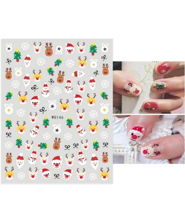 Christmas Cartoon Nail Stickers 10 Sheets Self-Adhesive Nail Decal for Kids Nail Art Decoration Design Supplies - Buy Online on GoSupps.com