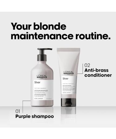 L'Oreal Professionnel Purple Conditioner - Neutralize Brassiness for White, Silver & Blonde Hair | 6.8 Fl Oz - Buy Online on GoSupps.com