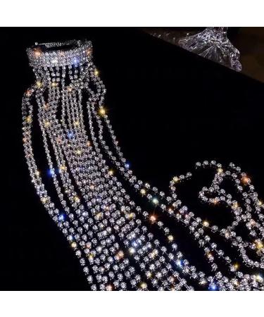 Buy Tasseled Rhinestone Hair Clips - Stylish Barrette Accessories for Girls | Silver 39cm - International Shipping Available - Buy Online on GoSupps.com