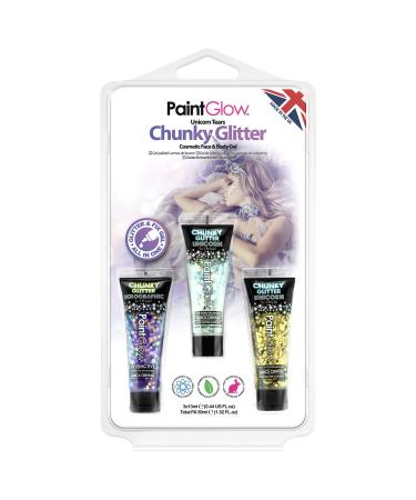 Paintglow Unicorn Tears Chunky Glitter Gel for Face and Body