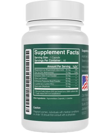 Zen Haus Respiratory Support Supplement - Elderberry, Zinc, Quercetin, Echinacea, Vegan Complex (60 Capsules) - Buy Online on GoSupps.com