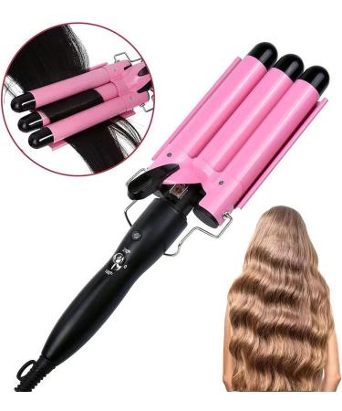 3 Barrel Curling Iron Crimper Hair Waver Deep Wave Styling Tool (Pink) - Buy Online on GoSupps.com