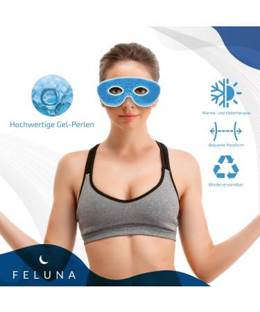 Feluna Gel Eye Mask | Relaxation & Wellness | Cold Therapy for Sunburn Allergies Migraines & Headaches - Buy Online on GoSupps.com