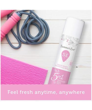 Summer's Eve Freshening Spray Island Splash 2 oz - Pack of 5 | pH Balanced | Dermatologist & Gynecologist Tested - Buy Online on GoSupps.com
