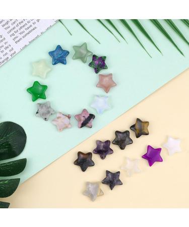 ELNENLE 25PCS Healing Crystals & Gemstones Set - Heart & Star Shaped Amethyst Tiger Eye Opal for Meditation Chakra Healing & Home Decor - Buy Online on GoSupps.com
