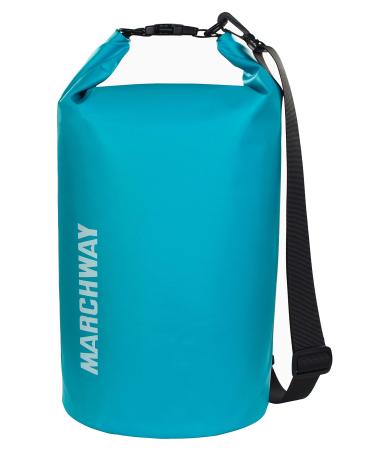 MARCHWAY Floating Waterproof Dry Bag 5L/10L/20L/30L/40L, Roll Top Sack Keeps Gear Dry for Kayaking, Rafting, Boating, Swimming, Camping, Hiking, Beach, Fishing Teal 10L