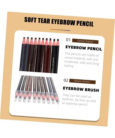 FRCOLOR 10pcs Eyebrow Pencil Eyebrow Pen Brow Drawing Pens Eyebrow Drawing Tools Portable Woman - Buy Online on GoSupps.com