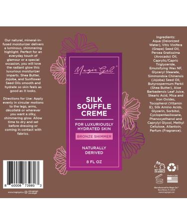 Magic Gel Silk Souffle Creme Bronze | Luxurious Body Shimmer for All Skin Types | Hydrating 8oz Formula - Buy Online on GoSupps.com