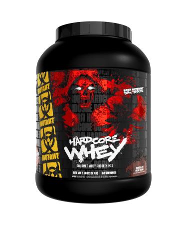 Mutant Hardcore WHEY | 100% Pure Whey Protein | 24g Protein Fast-digesting whey Protein Isolate Plus whey Protein hydrolysate | 68 Servings | 5 LB | Chocolate