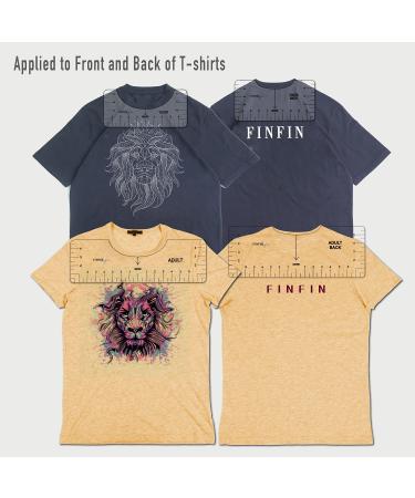 FINFINLIFE Tshirt Ruler Set - 9pcs Shirt Alignment Guide for Vinyl Designs - Transparent Tee Ruler for Infant to Adult - Front and Back Measurement - 16W x 6L - Buy Online on GoSupps.com