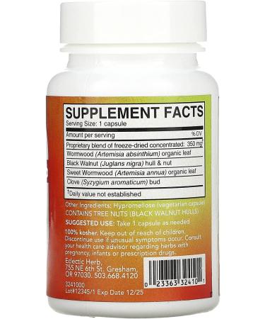 Eclectic Institute Para-Fight: Raw Freeze-Dried Intestinal Support 350mg - 45 Caps - Buy Online on GoSupps.com