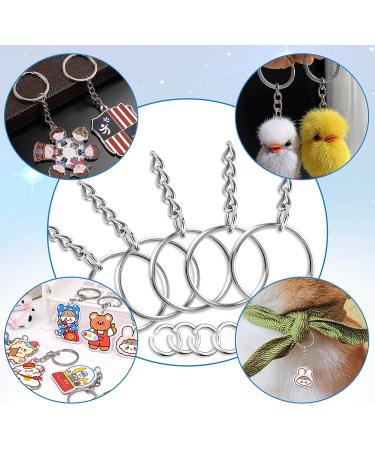 Paxcoo 50Pcs Keychain Making Kit with Chains and Jump Rings - DIY Keychain Findings Bulk for Crafts - Buy Online on GoSupps.com