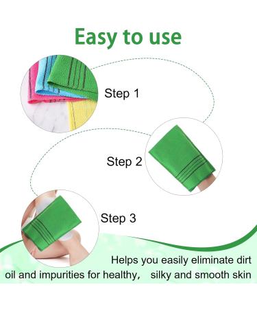 Wllhyf Korean Peeling Gloves - 12 Pieces | Colorful Reusable Bathing Towels for Deep Cleaning & Exfoliating Dead Skin Cells - Buy Online on GoSupps.com