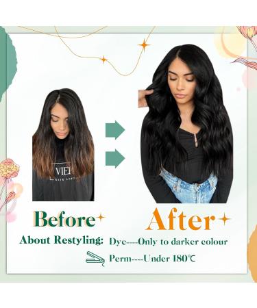 Easyouth Jet Black Invisible Wire Hair Extensions - 16 Inch Human Hair 80g #1 - Buy Online on GoSupps.com