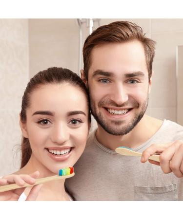 40-Piece Bamboo Charcoal Toothbrush Set | Biodegradable with BPA-Free Bristles | Natural Bamboo | 8 Colors - Buy Online on GoSupps.com
