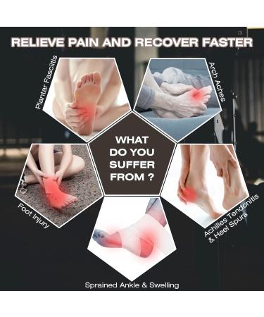 Bella Sports Ankle Bandage for Men & Women - Alleviate Heel Spur Plantar Fasciitis & Foot Pain | Compression Socks for Fitness | L/XL EU38-41 Black & Gray - Buy Online on GoSupps.com