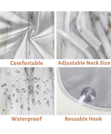 Retro Marbles Beard Bib Apron | Non-Stick Waterproof Hair Catcher for Men | Grooming Cape with Suction Cups | Perfect Gifts for Men - Buy Online on GoSupps.com