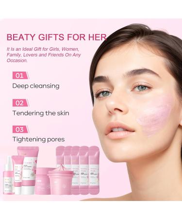 Skincare Gift Set for Teenage Girls | Cherry Blossom Anti-Aging Kits | Cleanser Serum Eye Cream & More | Perfect Gifts for Women - Buy Online on GoSupps.com